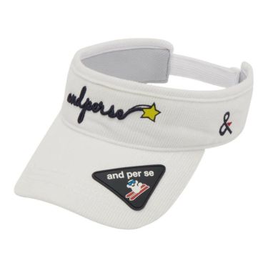 アンパスィ and per se　レディース バイザー AFF8705 10 ホワイト　2025年モデル ホワイト