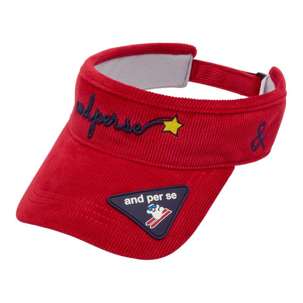 アンパスィ and per se　レディース バイザー AFF8705 40 レッド　2025年モデル レッド