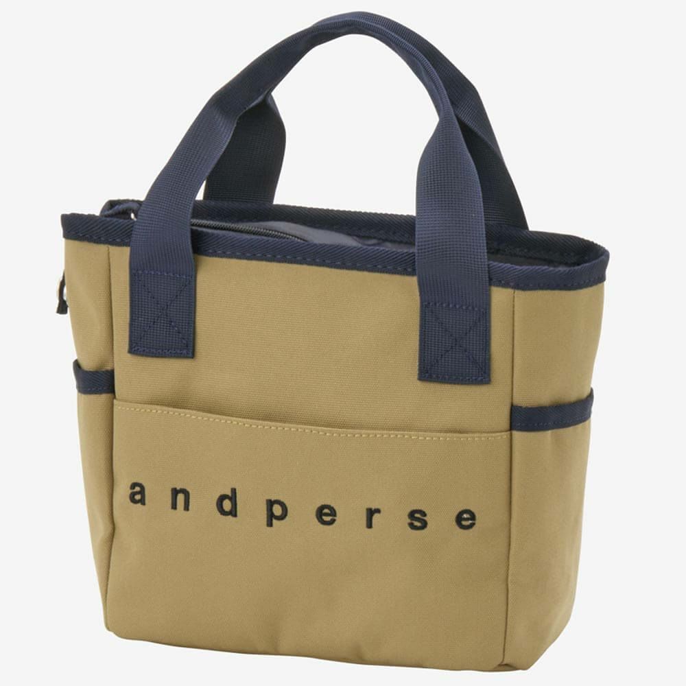 アンパスィ and per se　ユニセックス ロゴワッペン カートバック AUA7124 52 キャメル　2025年モデル 画像2(ALT)