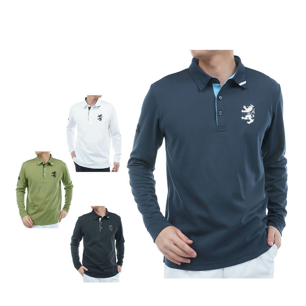 アドミラル Admiral　メンズ カラタッチ 長袖 ポロシャツ ADMA555　2025年モデル 詳細1