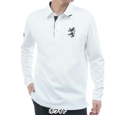 アドミラル Admiral　メンズ カラタッチ 長袖 ポロシャツ ADMA555　2025年モデル ホワイト