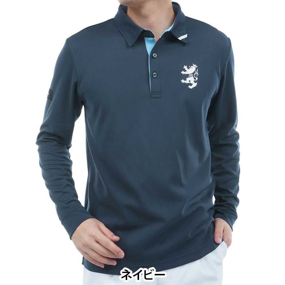 アドミラル Admiral　メンズ カラタッチ 長袖 ポロシャツ ADMA555　2025年モデル ネイビー