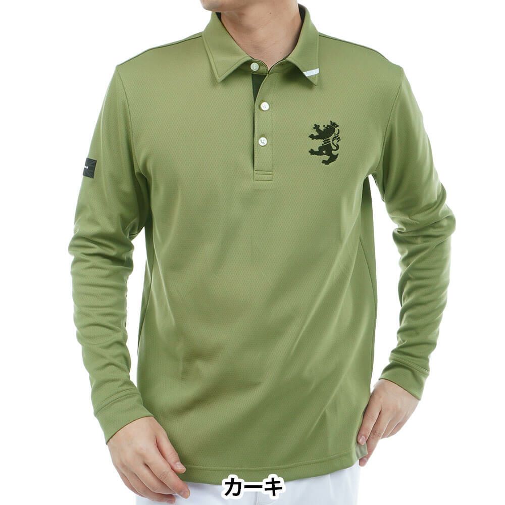 アドミラル Admiral　メンズ カラタッチ 長袖 ポロシャツ ADMA555　2025年モデル カーキ