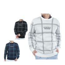 アドミラル Admiral　メンズ ウィンドウペン 長袖 クルーネック セーター ADMA558　2025年モデル