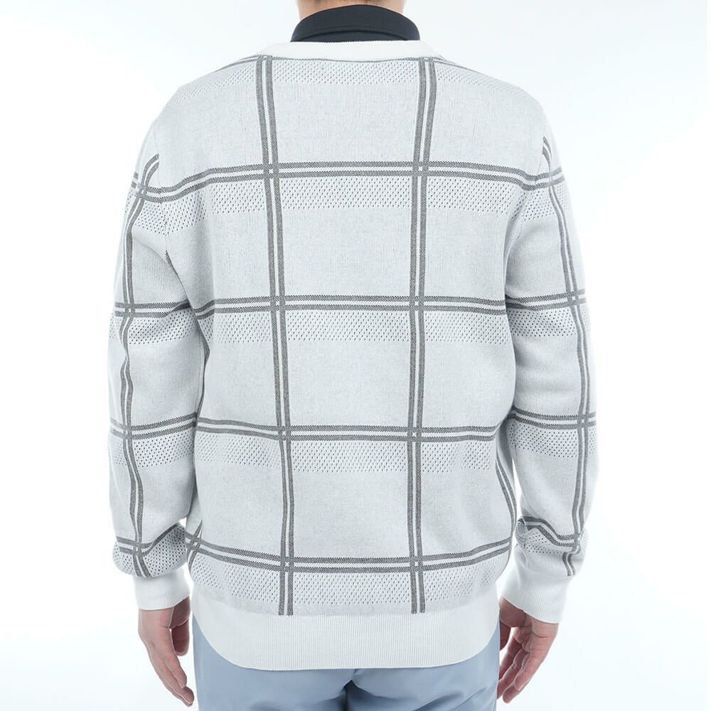 アドミラル Admiral　メンズ ウィンドウペン 長袖 クルーネック セーター ADMA558　2025年モデル 詳細2