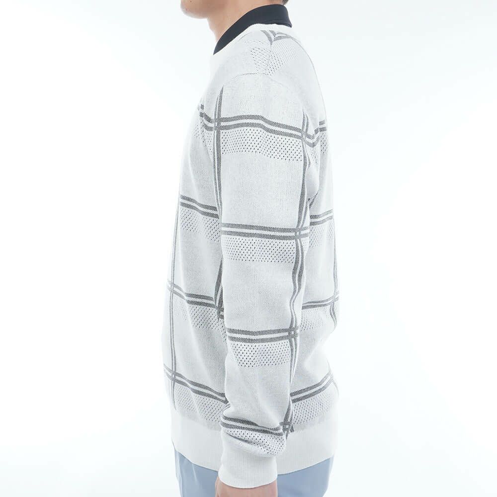 アドミラル Admiral　メンズ ウィンドウペン 長袖 クルーネック セーター ADMA558　2025年モデル 詳細4