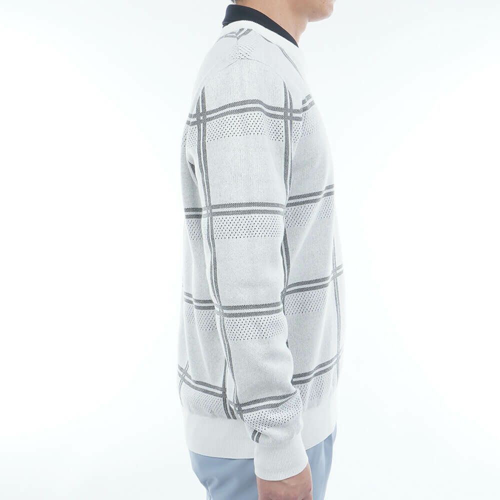 アドミラル Admiral　メンズ ウィンドウペン 長袖 クルーネック セーター ADMA558　2025年モデル 詳細5