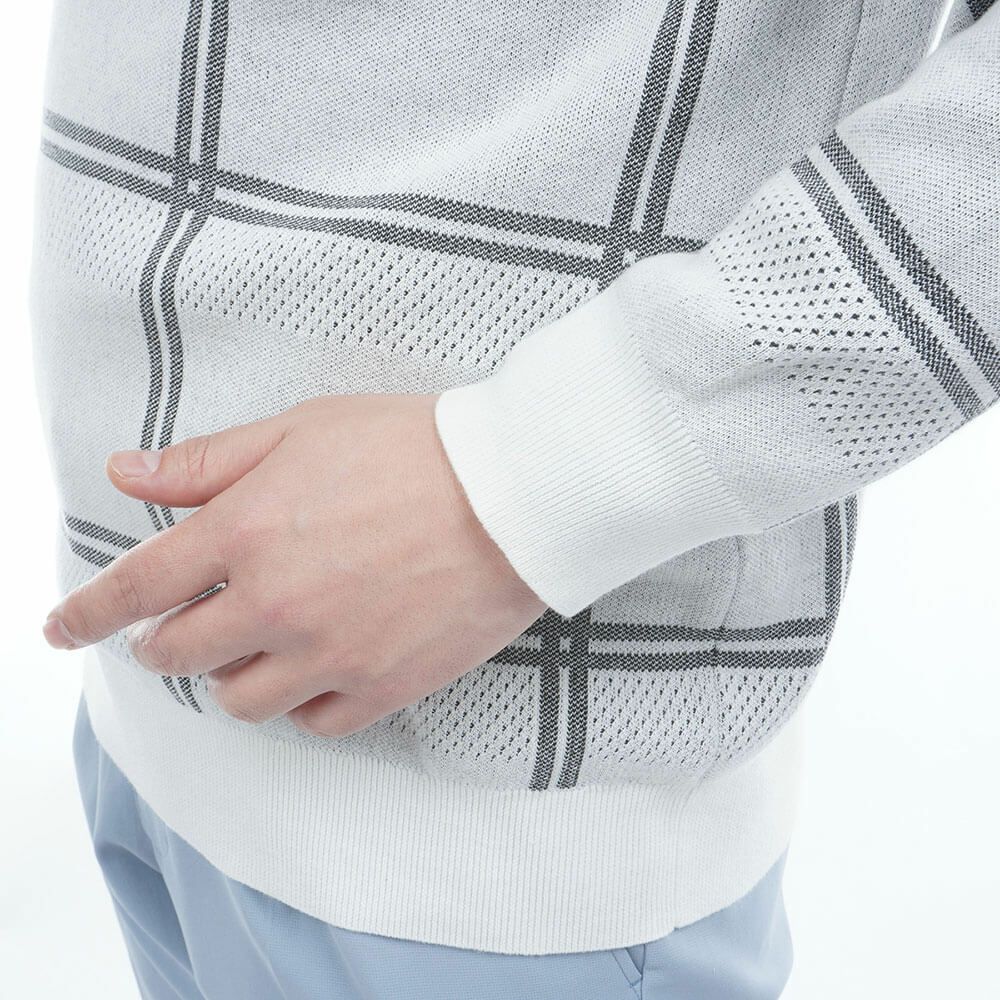 アドミラル Admiral　メンズ ウィンドウペン 長袖 クルーネック セーター ADMA558　2025年モデル 詳細6