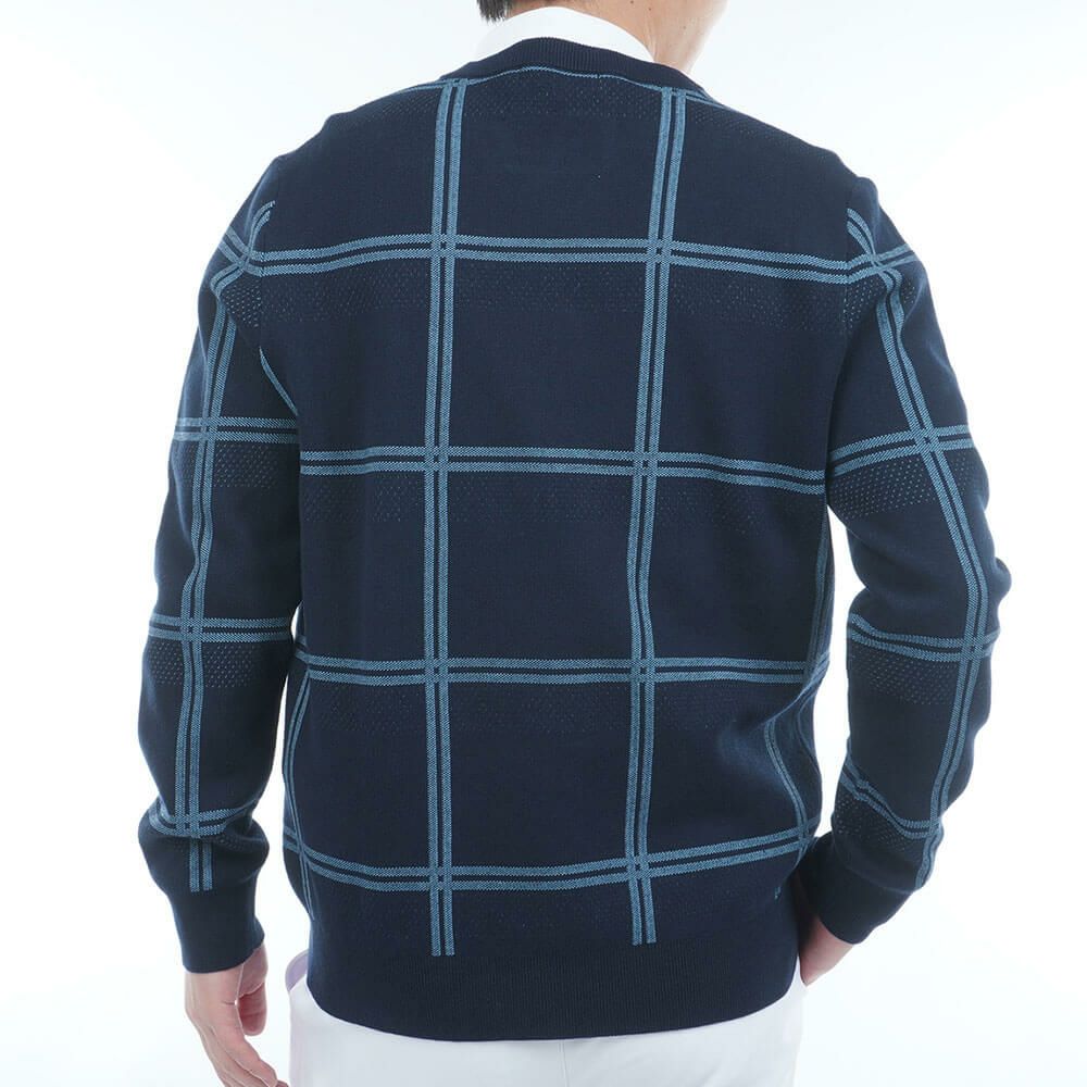 アドミラル Admiral　メンズ ウィンドウペン 長袖 クルーネック セーター ADMA558　2025年モデル 詳細11