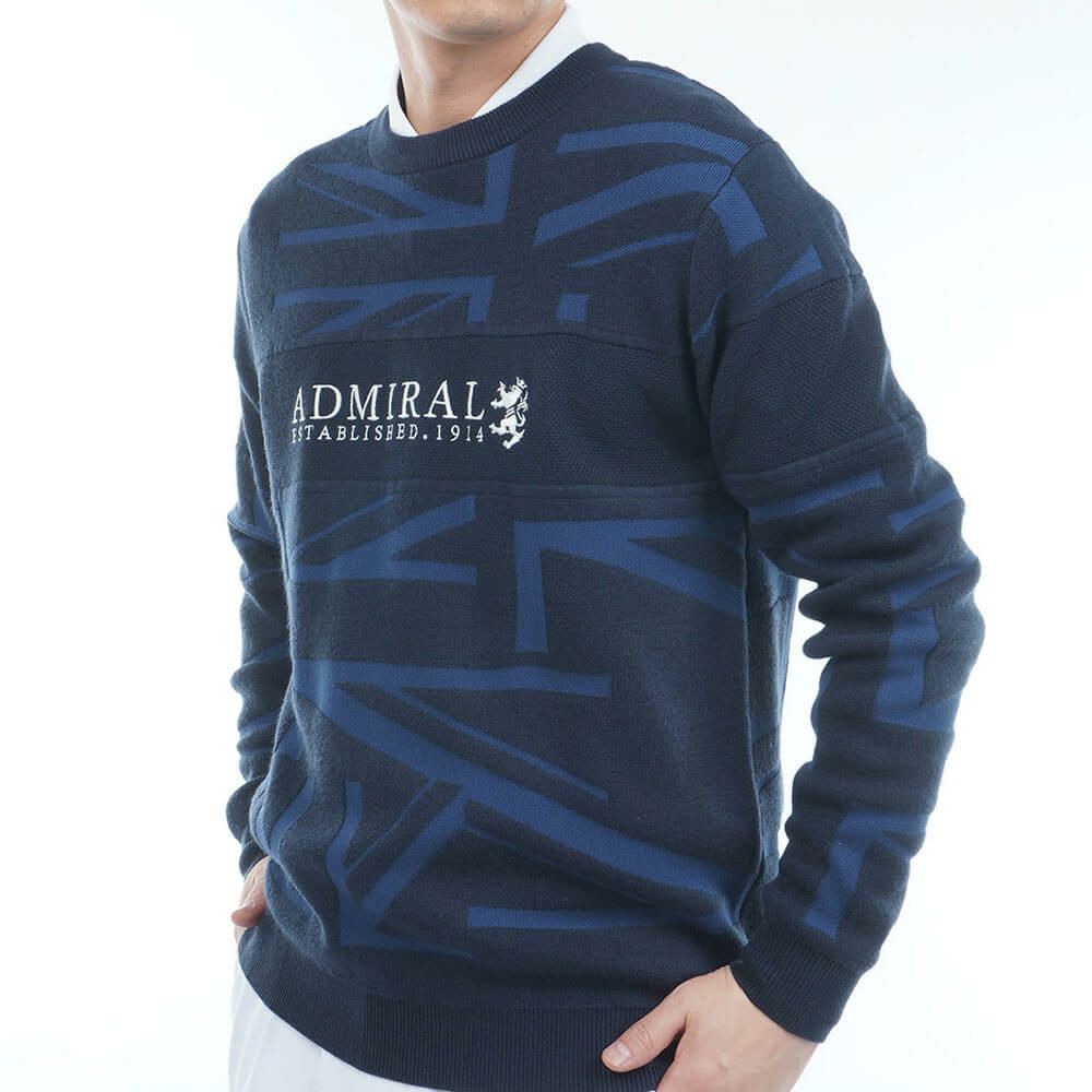 アドミラル Admiral　メンズ UJジャガード 長袖 クルーネック セーター ADMA564　2025年モデル 詳細12