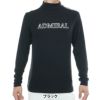 アドミラル Admiral　メンズ スエード起毛 長袖 ハイネック シャツ ADMA575　2025年モデル ブラック
