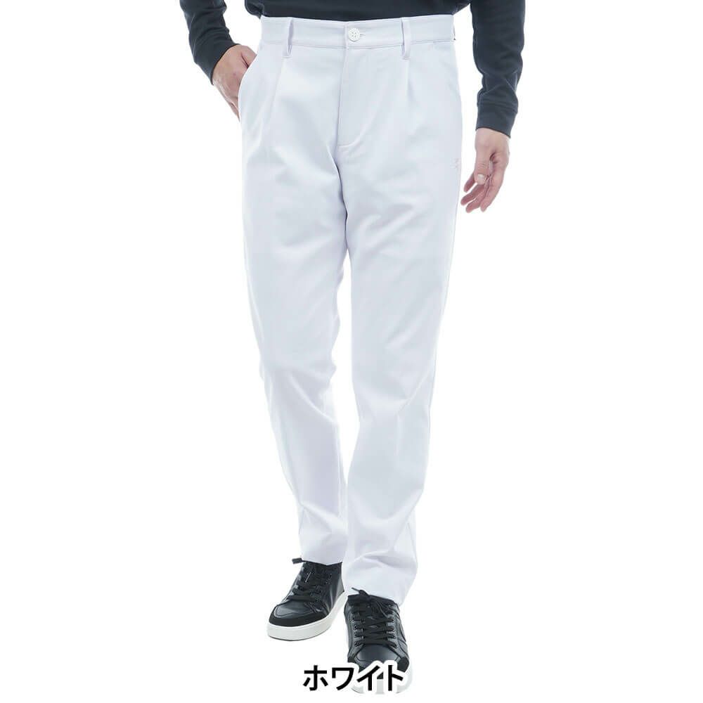 アドミラル Admiral　メンズ ワンタック ストレート ロングパンツ ADMA561　2025年モデル [裾上げ対応1] ホワイト