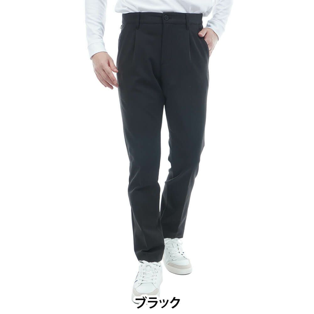アドミラル Admiral　メンズ ワンタック ストレート ロングパンツ ADMA561　2025年モデル [裾上げ対応1] ブラック