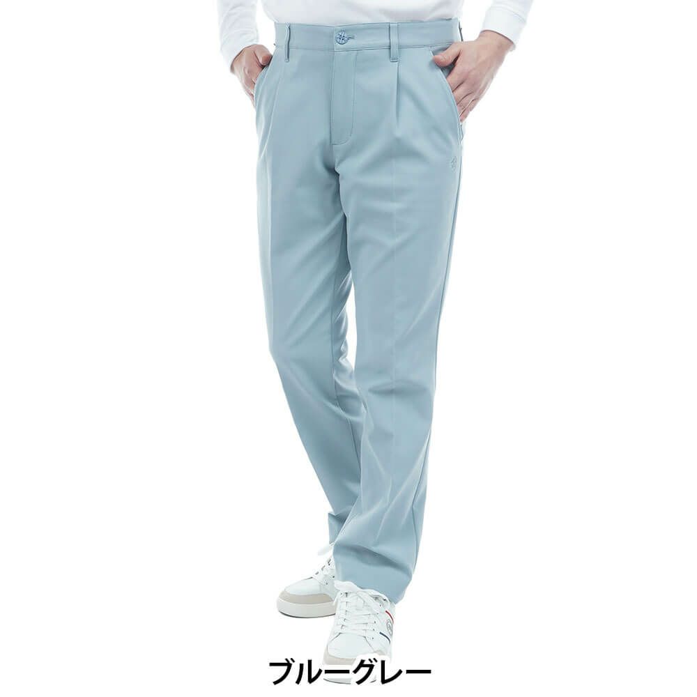 アドミラル Admiral　メンズ ワンタック ストレート ロングパンツ ADMA561　2025年モデル [裾上げ対応1] ブルーグレー