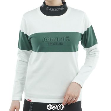 アドミラル Admiral　レディース マシュマロタッチ 長袖 クルーネック ライトニット セーター ADLA550　2025年モデル ホワイト