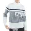 アドミラル Admiral　レディース パネルボーダー 長袖 ボトルネック セーター ADLA564　2025年モデル ホワイト