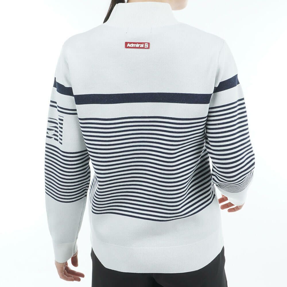 アドミラル Admiral　レディース パネルボーダー 長袖 ボトルネック セーター ADLA564　2025年モデル 詳細2
