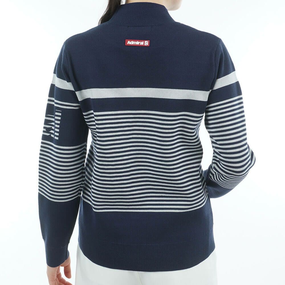 アドミラル Admiral　レディース パネルボーダー 長袖 ボトルネック セーター ADLA564　2025年モデル 詳細4