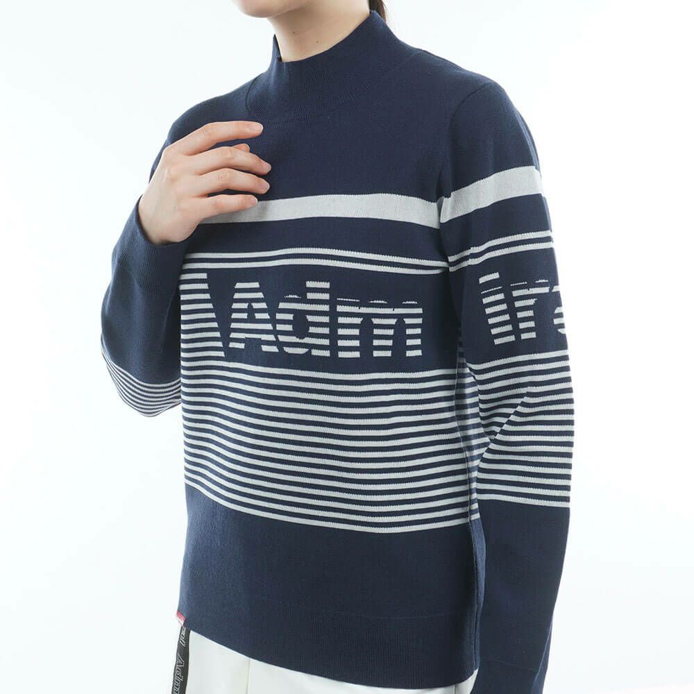 アドミラル Admiral　レディース パネルボーダー 長袖 ボトルネック セーター ADLA564　2025年モデル 詳細5