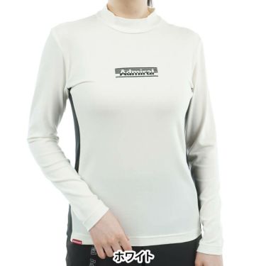 アドミラル Admiral　レディース スエード起毛 長袖 モックネック シャツ ADLA578　2025年モデル ホワイト