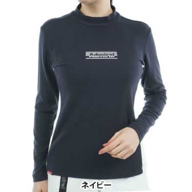 アドミラル Admiral　レディース スエード起毛 長袖 モックネック シャツ ADLA578　2025年モデル ネイビー