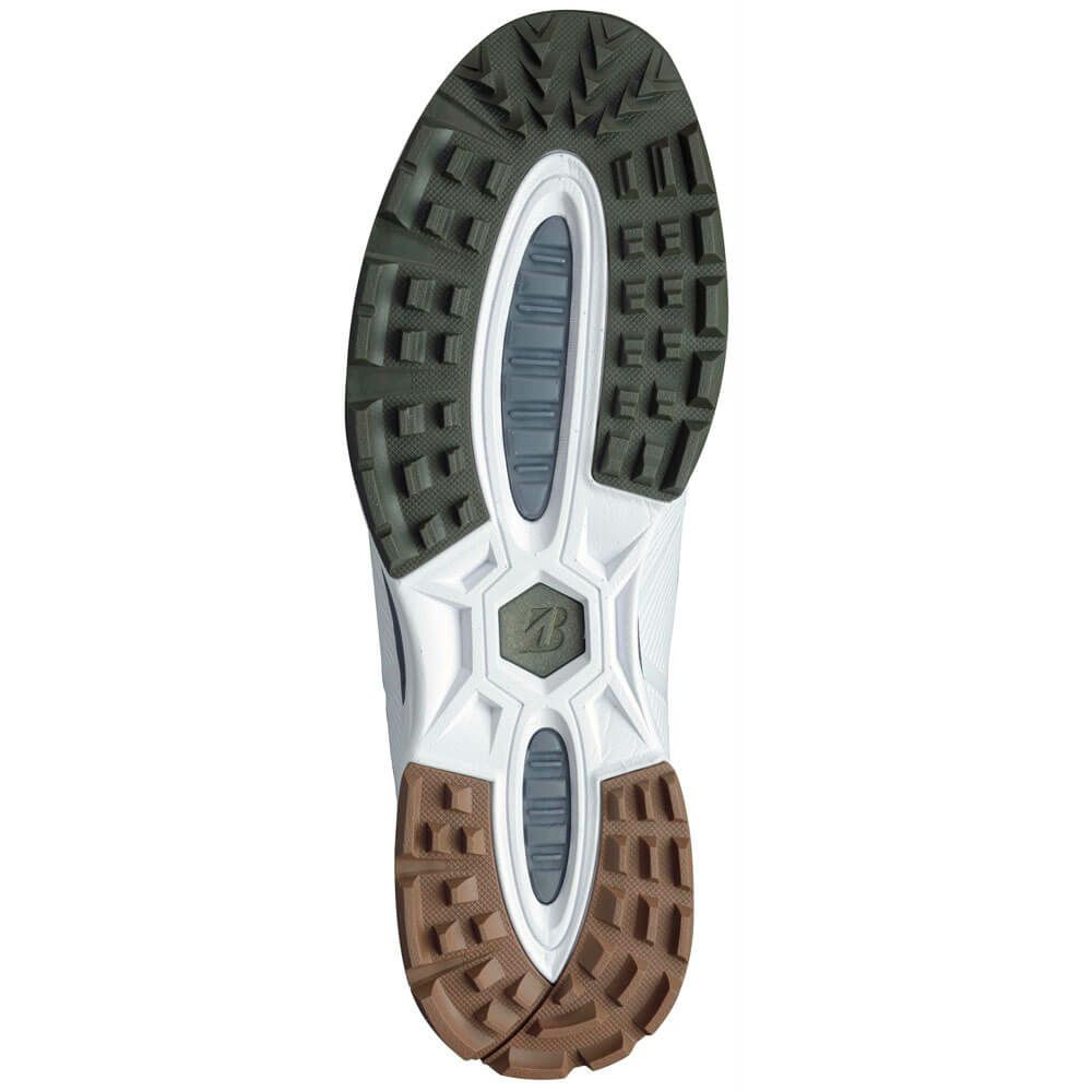 ブリヂストン  ゼロ・スパイク バイター ワイド ボア メンズ スパイクレス ゴルフシューズ SH2507 WL ホワイト/オリーブ　2025年モデル 詳細2