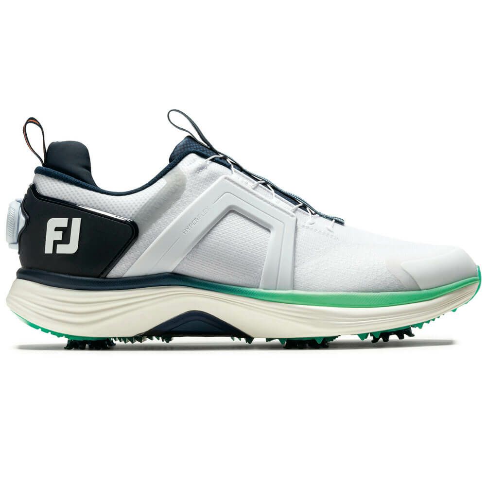 フットジョイ　ハイパーフレックス ボア 2025年モデル メンズ ソフトスパイク ゴルフシューズ 55493 ホワイト/ネイビー 詳細2