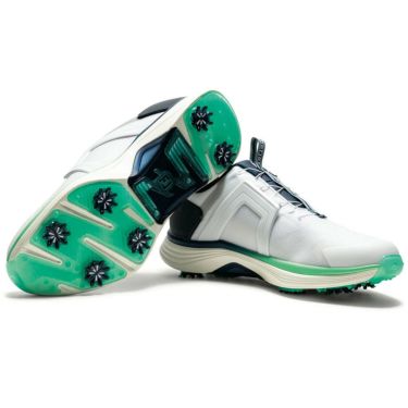 フットジョイ　ハイパーフレックス ボア 2025年モデル メンズ ソフトスパイク ゴルフシューズ 55493 ホワイト/ネイビー 詳細5