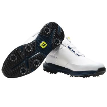 フットジョイ　ウルトラフィット ボア 2025年モデル メンズ ソフトスパイク ゴルフシューズ 56967 ホワイト/ネイビー/ライム 詳細5