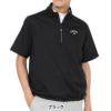 キャロウェイ Callaway　メンズ ストレッチ ミニリップ ハーフジップ 半袖 ブルゾン C25216100　2025年モデル ブラック