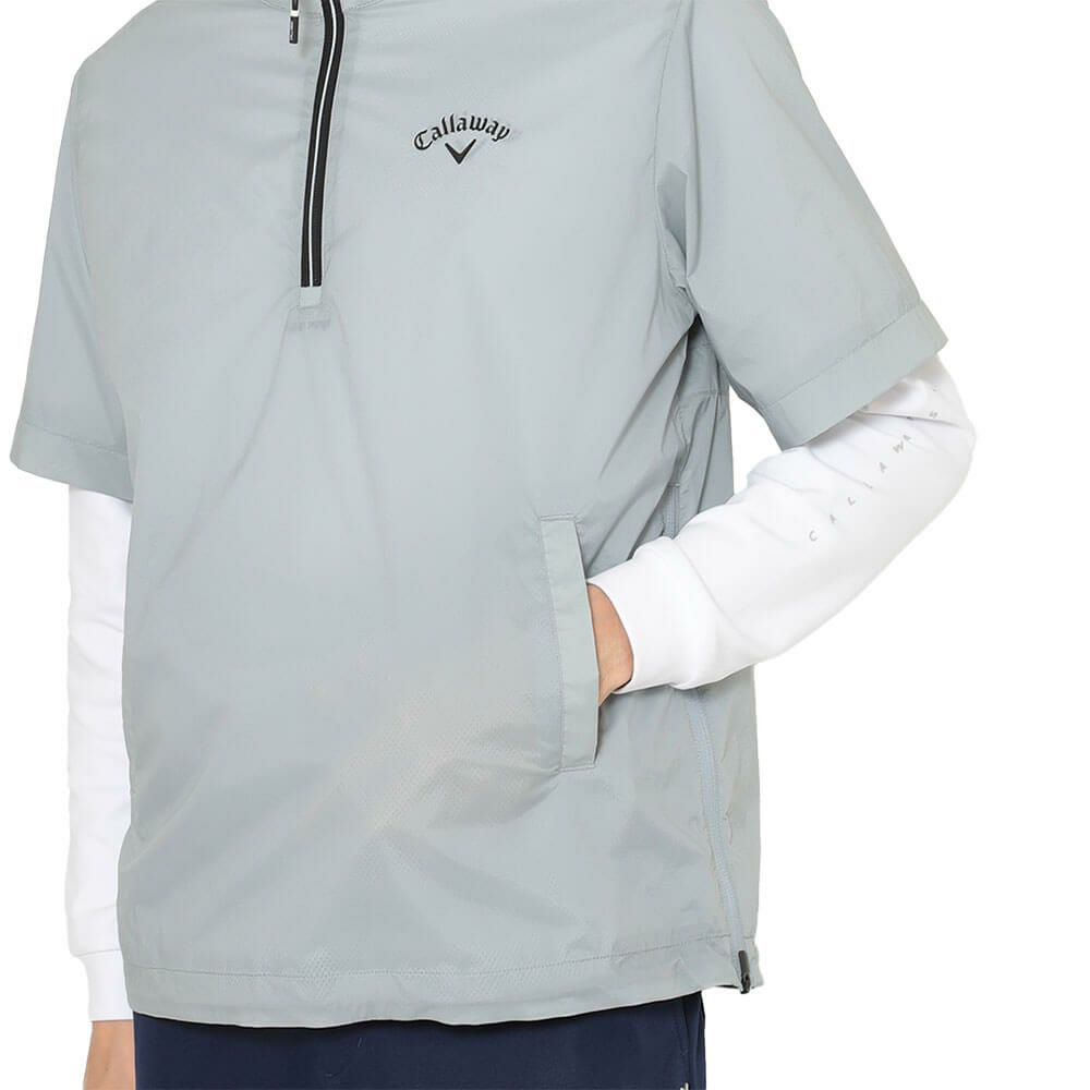 キャロウェイ Callaway　メンズ ストレッチ ミニリップ ハーフジップ 半袖 ブルゾン C25216100　2025年モデル 詳細8