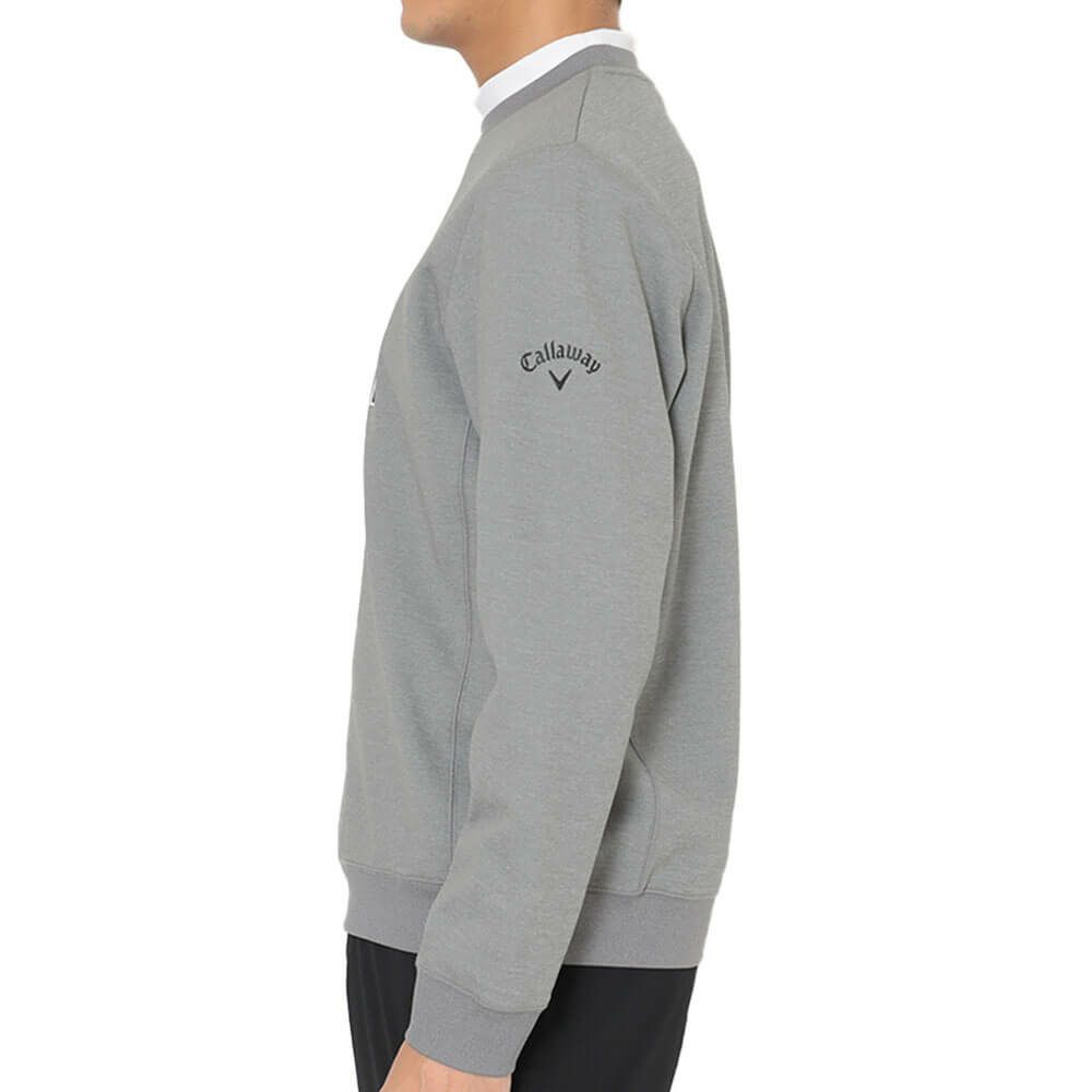 キャロウェイ Callaway　メンズ 鹿の子 ダブルニット 長袖 クルーネック スウェット C25217103　2025年モデル 詳細3