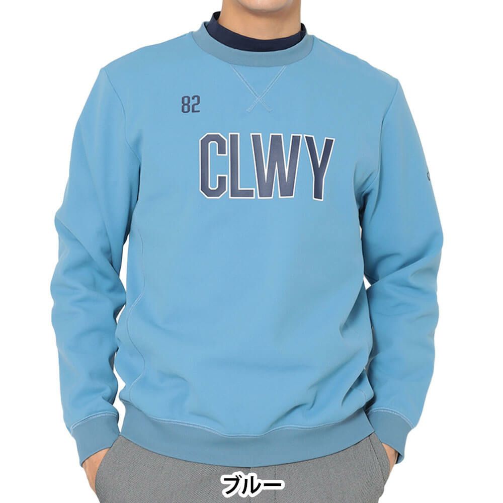 キャロウェイ Callaway　メンズ 鹿の子 ダブルニット 長袖 クルーネック スウェット C25217103　2025年モデル ブルー