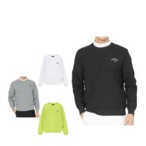 キャロウェイ Callaway　メンズ ガーター編み 長袖 クルーネック セーター C25218100　2025年モデル 詳細1