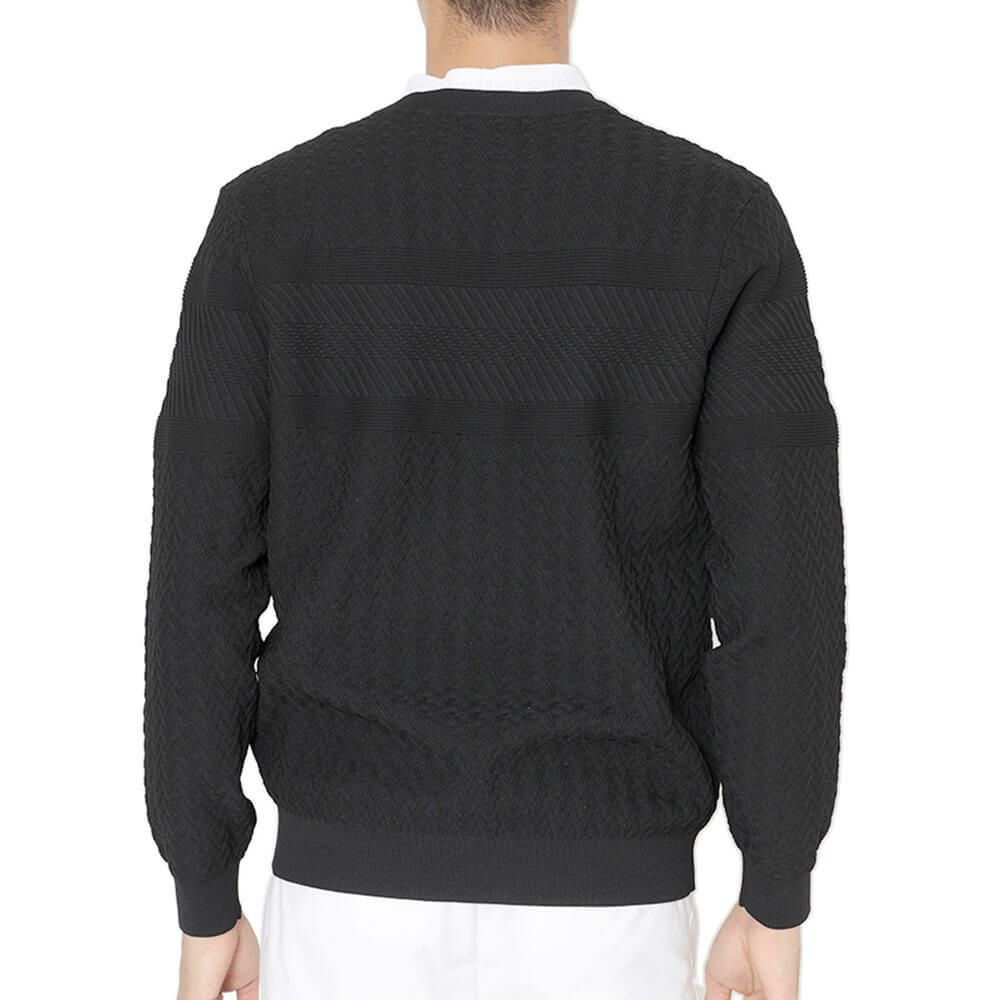 キャロウェイ Callaway　メンズ ガーター編み 長袖 クルーネック セーター C25218100　2025年モデル 詳細2