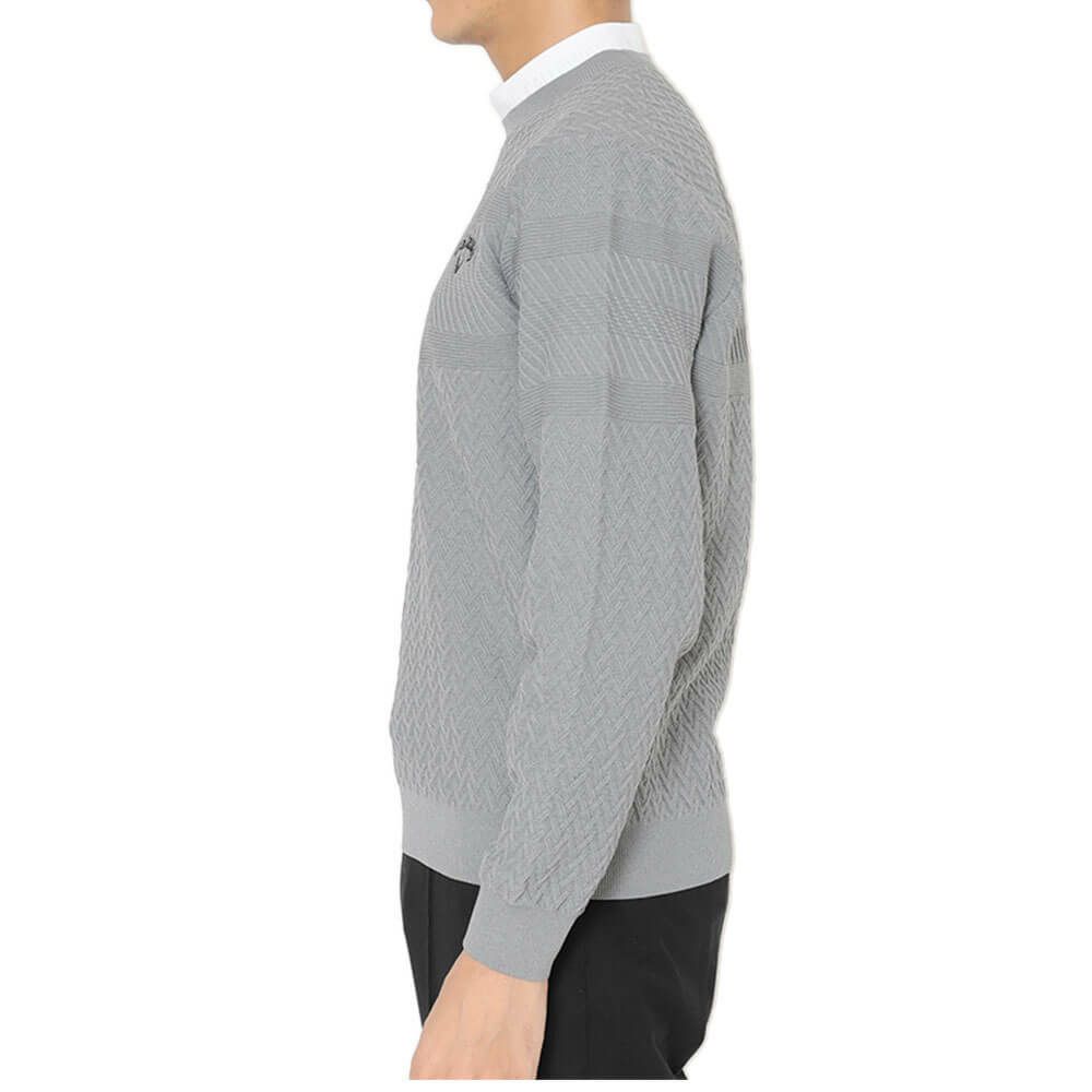 キャロウェイ Callaway　メンズ ガーター編み 長袖 クルーネック セーター C25218100　2025年モデル 詳細5