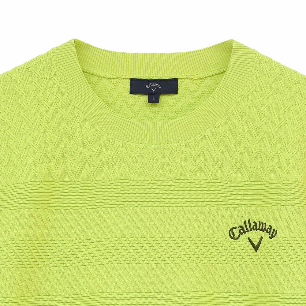 キャロウェイ Callaway　メンズ ガーター編み 長袖 クルーネック セーター C25218100　2025年モデル 詳細8
