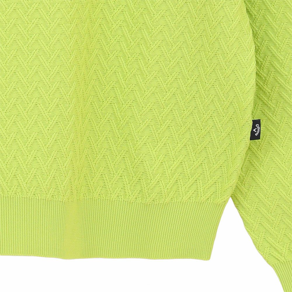 キャロウェイ Callaway　メンズ ガーター編み 長袖 クルーネック セーター C25218100　2025年モデル 詳細9