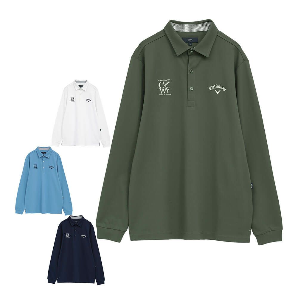 キャロウェイ Callaway　メンズ 鬼鹿の子 長袖 ポロシャツ C25233100　2025年モデル 詳細1