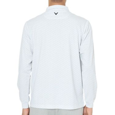 キャロウェイ Callaway　メンズ ロゴプリント 鬼鹿の子 長袖 ポロシャツ C25233107　2025年モデル 詳細2