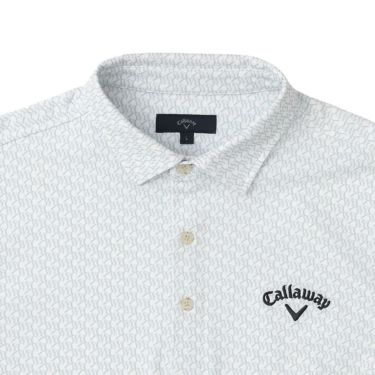 キャロウェイ Callaway　メンズ ロゴプリント 鬼鹿の子 長袖 ポロシャツ C25233107　2025年モデル 詳細4