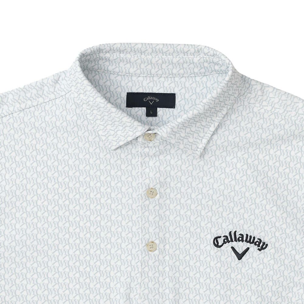 キャロウェイ Callaway　メンズ ロゴプリント 鬼鹿の子 長袖 ポロシャツ C25233107　2025年モデル 詳細4