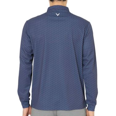 キャロウェイ Callaway　メンズ ロゴプリント 鬼鹿の子 長袖 ポロシャツ C25233107　2025年モデル 詳細5