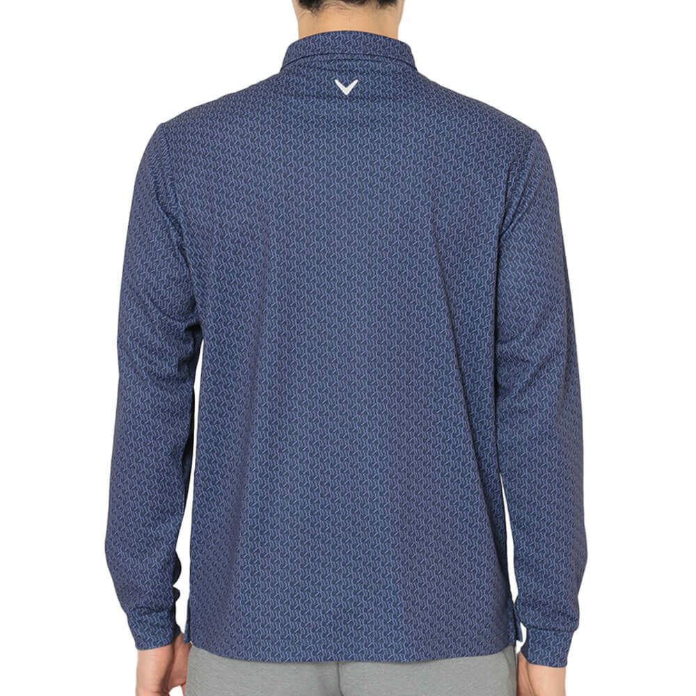 キャロウェイ Callaway　メンズ ロゴプリント 鬼鹿の子 長袖 ポロシャツ C25233107　2025年モデル 詳細5