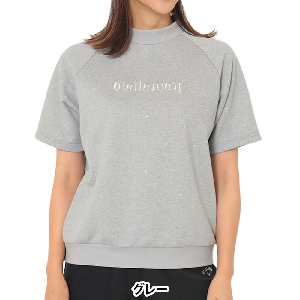キャロウェイ Callaway　レディース 半袖 クルーネック スウェット C25217200　2025年モデル グレー