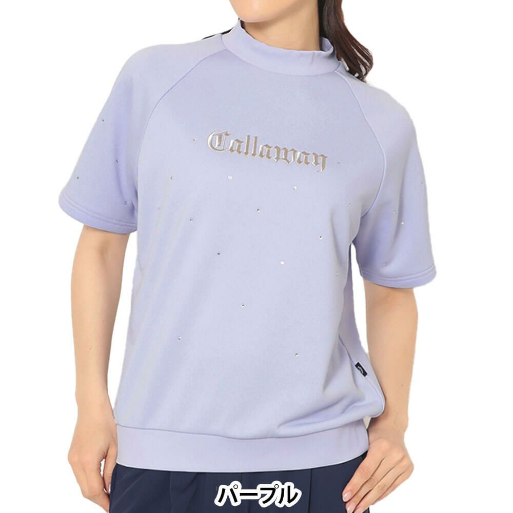 キャロウェイ Callaway　レディース 半袖 クルーネック スウェット C25217200　2025年モデル パープル