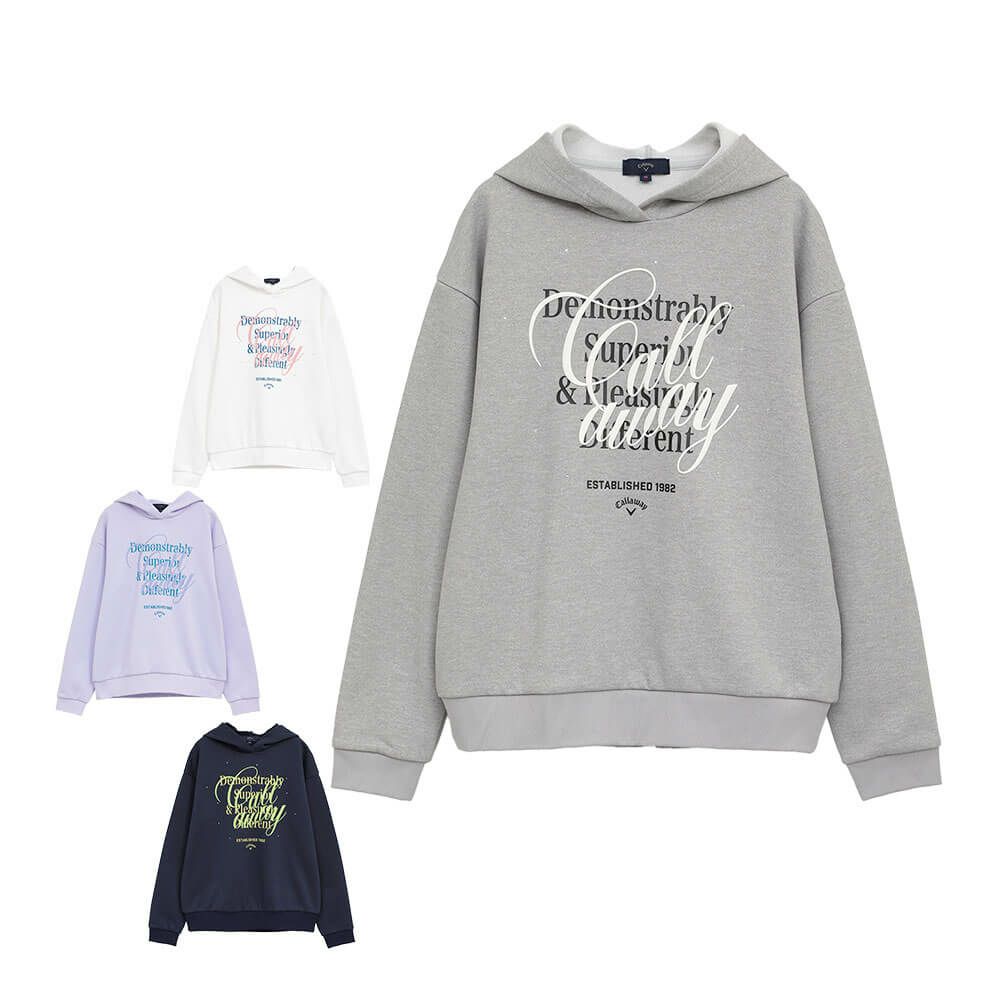 キャロウェイ Callaway　レディース 長袖 プルオーバー スウェット パーカー C25217204　2025年モデル 詳細1