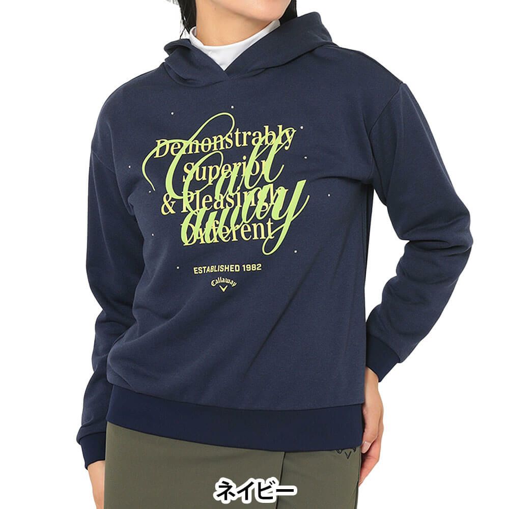 キャロウェイ Callaway　レディース 長袖 プルオーバー スウェット パーカー C25217204　2025年モデル ネイビー
