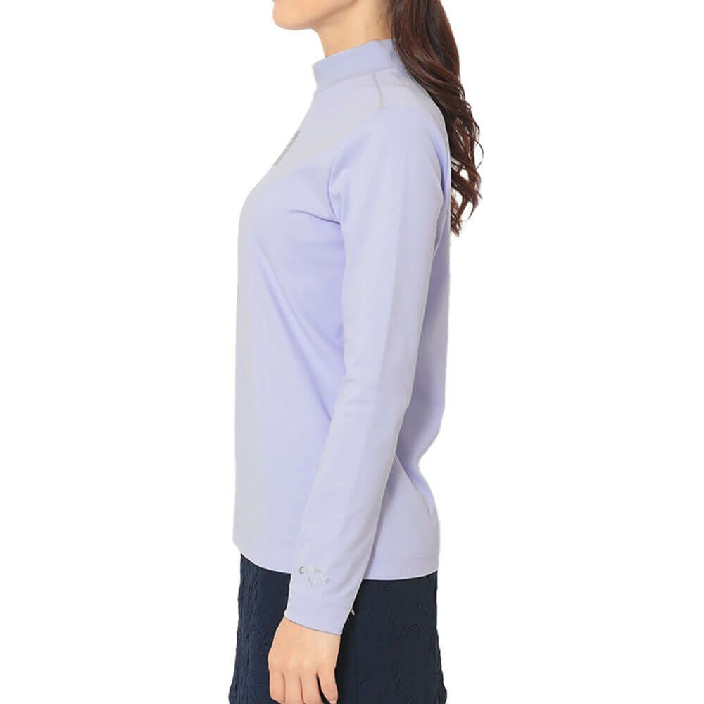 キャロウェイ Callaway　レディース スムース 長袖 モックネック シャツ C25233201　2025年モデル パ－プル 詳細3