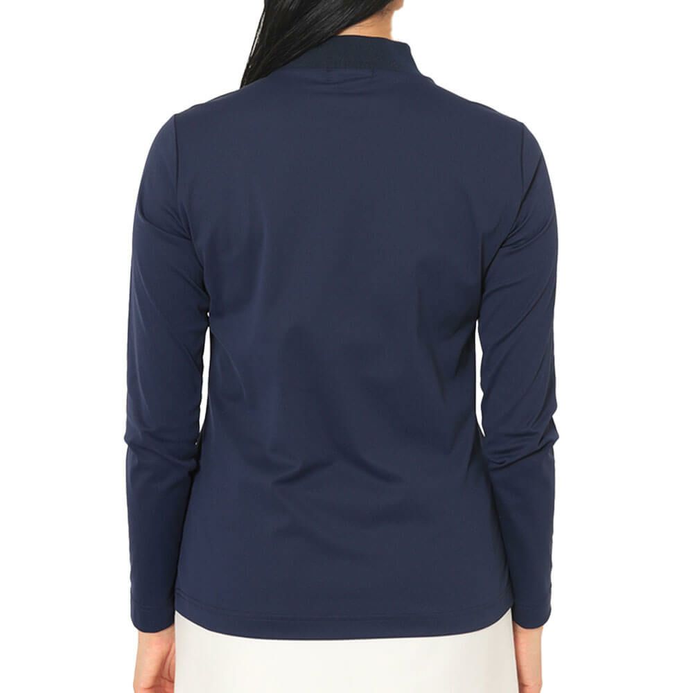 キャロウェイ Callaway　レディース スムース 長袖 モックネック シャツ C25233201　2025年モデル ネイビー 詳2